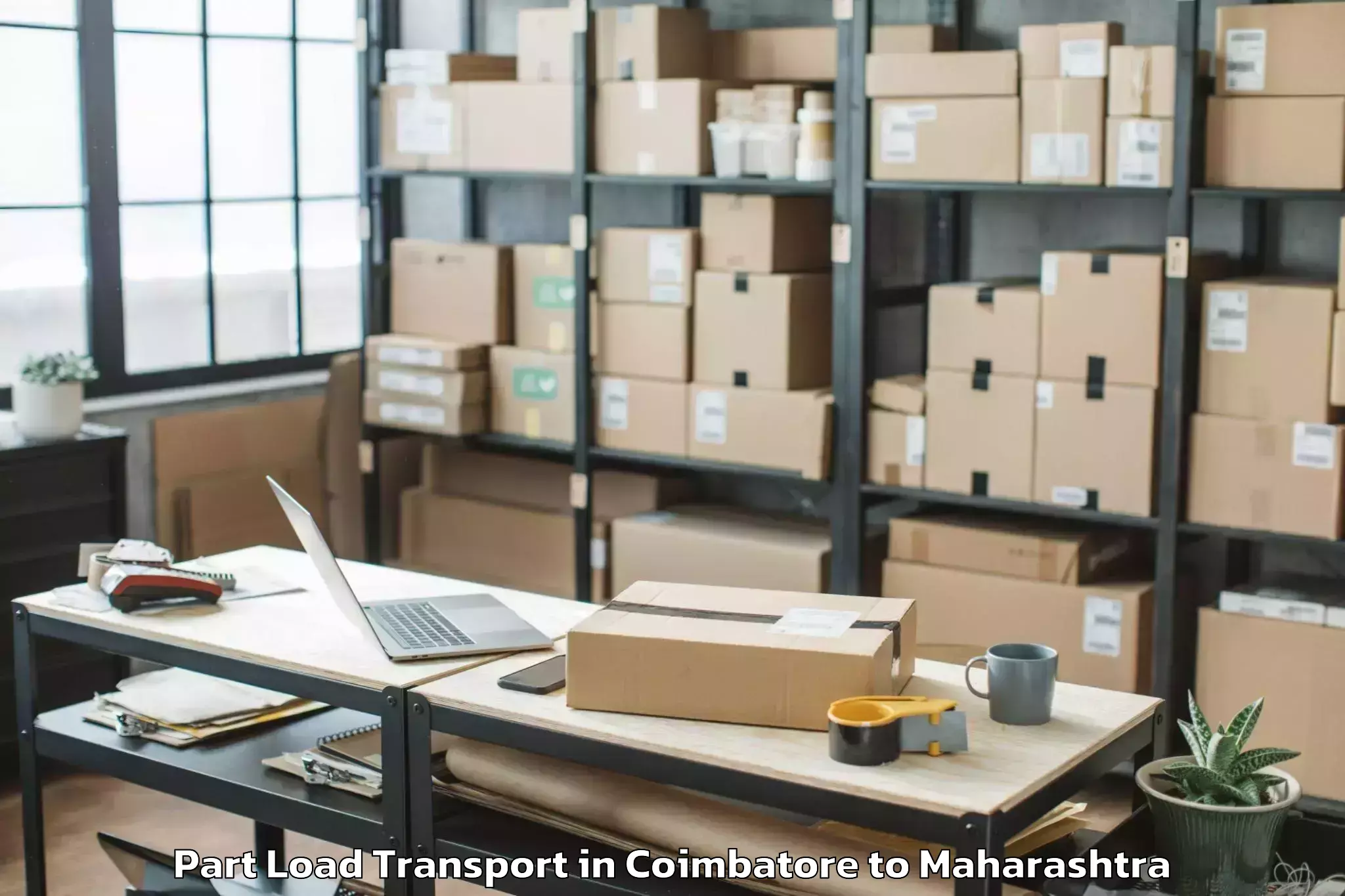 Book Coimbatore to Akkalkuwa Part Load Transport Online